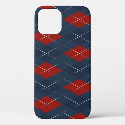 青い王室のクリアーガイルスマスパターン Case-Mate iPhoneケース (裏面)