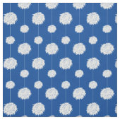 青い王室のチアリーダーPOM POMパターン ファブリック (見本)