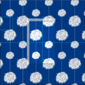 青い王室のチアリーダーPOM POMパターン ファブリック (タイル)