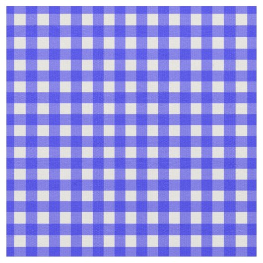 青い王室のチェックのギンガムの家の缶蓋 ファブリック (クローズアップ)
