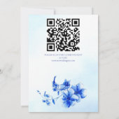 青い王室のビクトリアンクジャクの結婚式 招待状 (裏面)