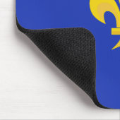 青い王室のマウスパッド上の(紋章の)フラ・ダ・リ マウスパッド (コーナー)