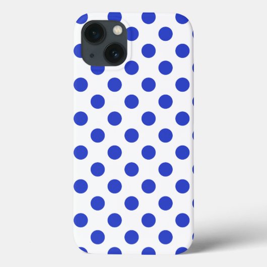 青い王室の水玉模様Case-Mate iPhoneケース Case-Mate iPhoneケース (裏面)
