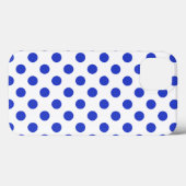 青い王室の水玉模様Case-Mate iPhoneケース Case-Mate iPhoneケース (裏面 (横))