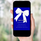 青い王室の白い弓キンセアニェラ 招待状