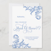 青い王室の花飾りがお前のメイド・オブ・オーナー（花嫁付き添い人）だ 招待状 (正面)