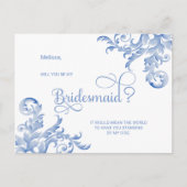 青い王室の花飾りがお前を僕の花嫁にしてくれるだろう インビテーションポストカード (正面)