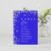 青い王室の表ミニマル数座席表 招待状 (スタンド正面)