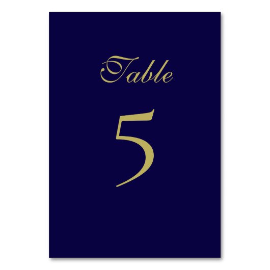 青い王室の表番号カード テーブルナンバー (正面)