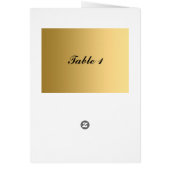 青い王室の金ゴールドテーブル配置カードメニュー (裏面)