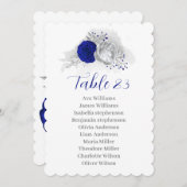 青い王室の銀花座席表 招待状 (正面/裏面)