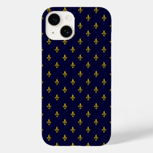 青い王室の(紋章の)フラ・ダ・リパターン Case-Mate iPhone 14ケース