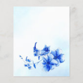 青い王室のpeacock予算ビクトリアンの結婚式の招待 (裏面)