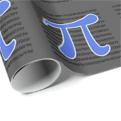 青い王室のPi記号 ラッピングペーパー (ロールコーナー)