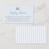 青い玩具列車表示シャワー エンクロージャーカード (正面/裏面)