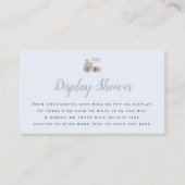 青い玩具列車表示シャワー エンクロージャーカード (正面)