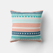 青い珊瑚の種族のモノグラムの装飾的な枕 クッション (裏面)