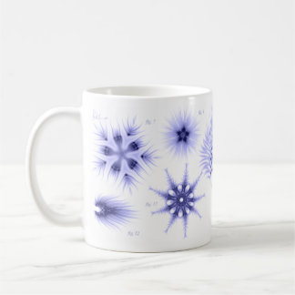 青い珪藻植物のコーヒー・マグ コーヒーマグカップ