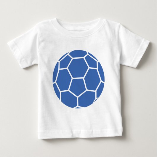 青い球のハンドボール ベビーTシャツ (正面)