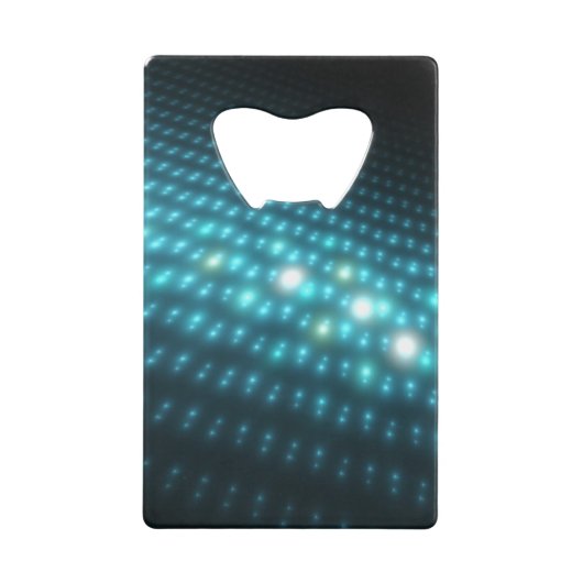 青い球体3D クレジットカード栓抜き (正面)