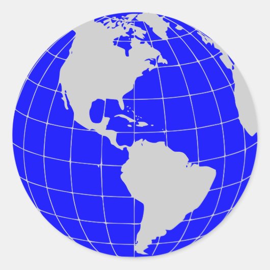 青い球体 ラウンドシール (正面)