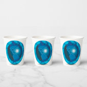 青い球体 紙コップ