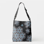 青い球体PolyHexaBloomクロス体バッグ クロスボディバッグ (裏面)