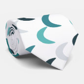 青い瑪瑙のクレセント ネクタイ (ロール)