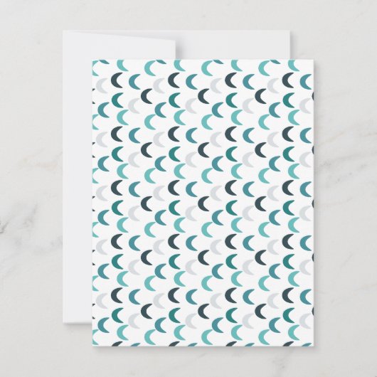 青い瑪瑙のクレセント ノートカード (正面)