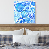 青い瑪瑙のスライス キャンバスプリント (インサイチュ (寝室))