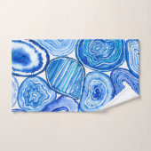 青い瑪瑙のスライス バスタオルセット (ハンドタオル)