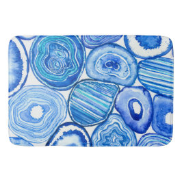 青い瑪瑙のスライス バスマット