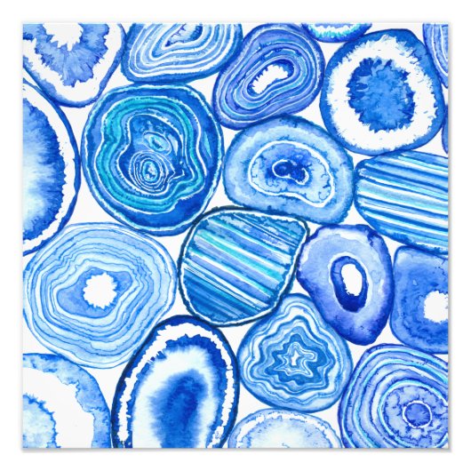 青い瑪瑙のスライス フォトプリント            (正面)