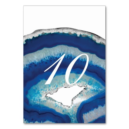 青い瑪瑙のテーブル番号 テーブルナンバー (正面)