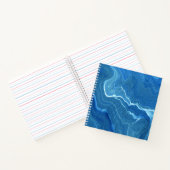 青い瑪瑙の大理石の抽象化 ノートブック (内部)