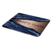 青い瑪瑙の大理石バラ金ゴールドシェフテーブル カッティングボード (角)