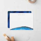 青い瑪瑙の文房具 ノートカード (正面/裏面インサイチュ)