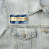 青い瑪瑙ゴールドフォイル名タグ 名札 (インサイチュ)