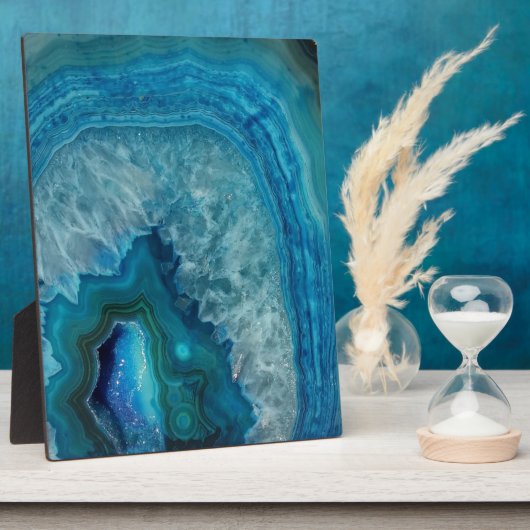 青い瑪瑙 フォトプラーク (側面)