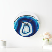 青い瑪瑙 ラージ壁時計 (ホーム)