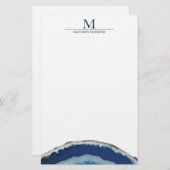 青い瑪瑙 便箋 (正面/裏面)