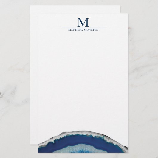 青い瑪瑙 便箋 (正面/裏面)