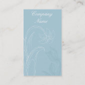 青い生け花デザイナー名刺 名刺 (裏面)