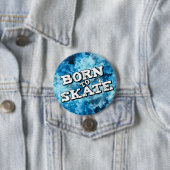 青い生まれ水色の落書き 缶バッジ (インサイチュ)