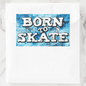 青い生まれ水色の落書き 長方形シール (バッグ)