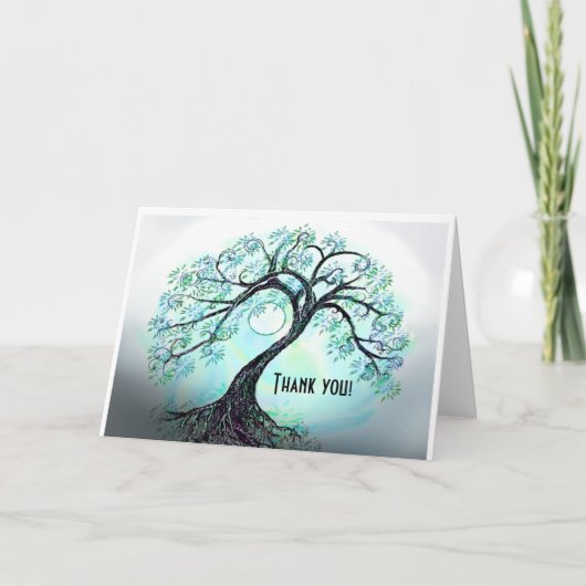青い生命の木 感謝カード (正面)