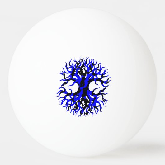 青い生命の樹 卓球ボール (裏面)
