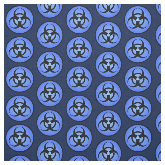 青い生物学的災害［有害物質］記号 ファブリック (見本)