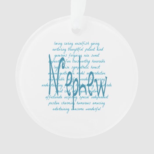 青い甥の言葉 オーナメント (正面)