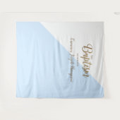 青い男の子の現代的な洗礼バックドロップ タペストリー (正面(横))